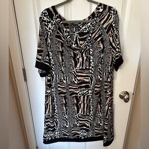 Style & Co Black and White Relaxed Tunic Dress